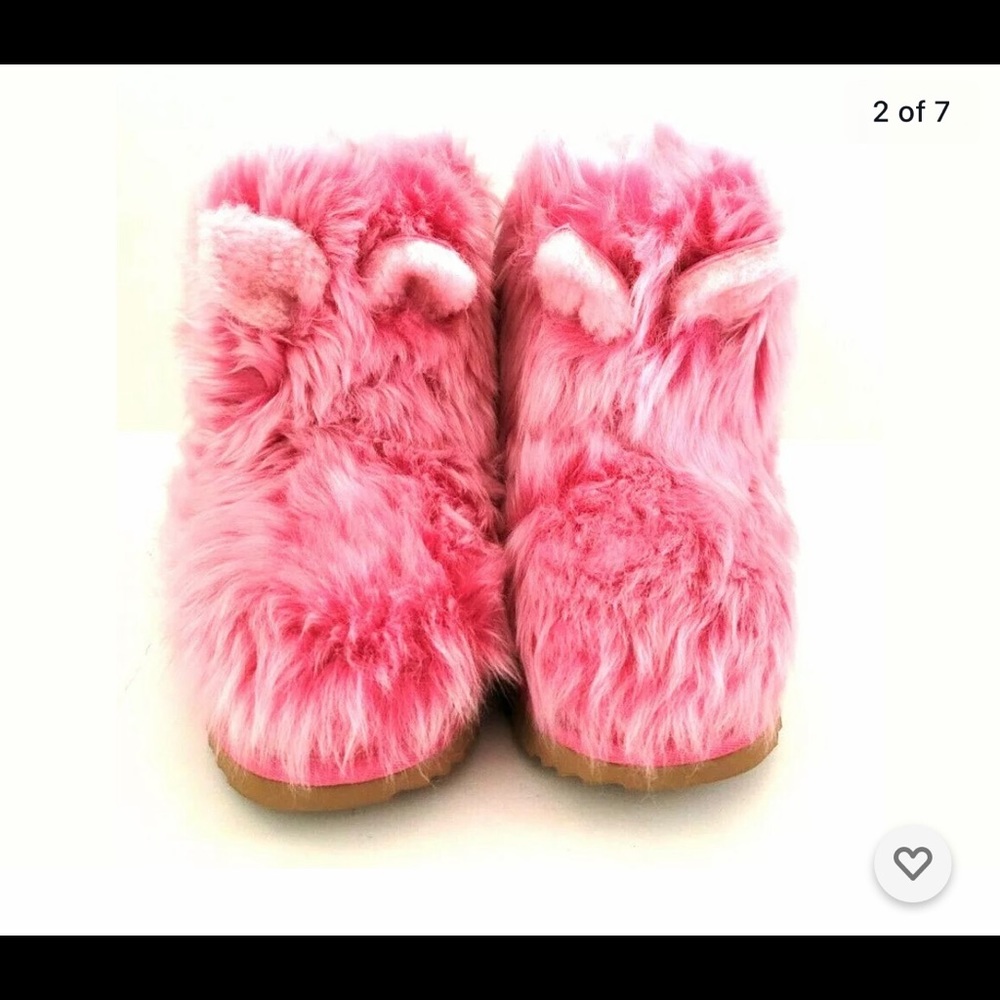 UGG fuzzy boots girls size 2